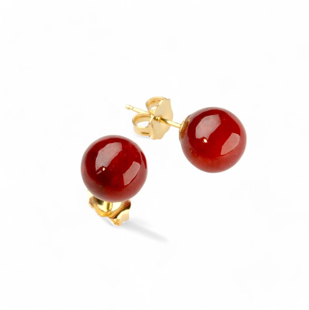 Red Jade Earrings 13