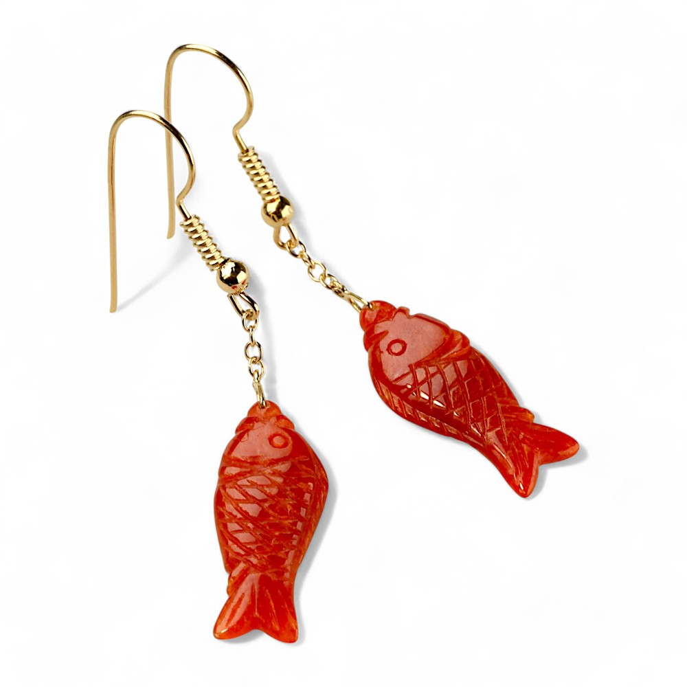 Red Jade Earrings 25