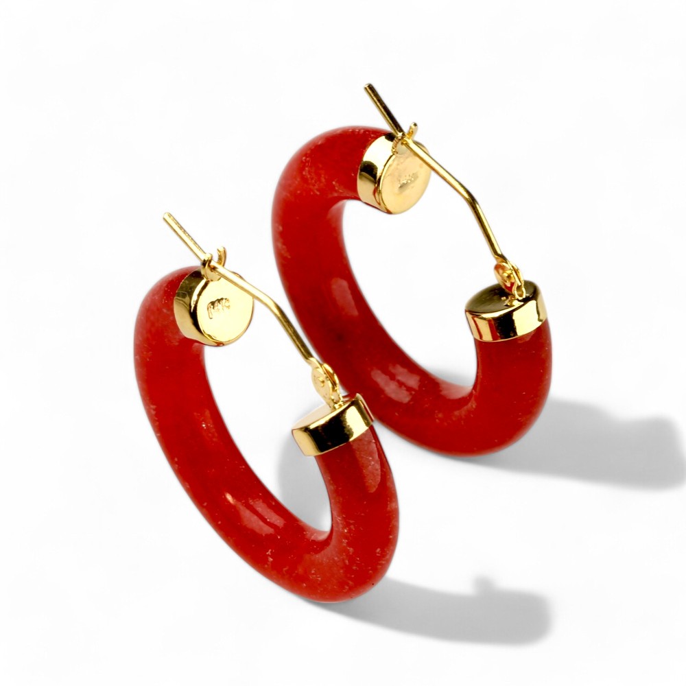 Red Jade Earrings 27