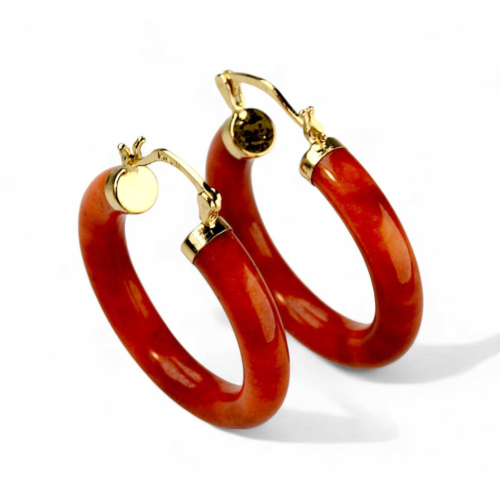 Red Jade Earrings 28