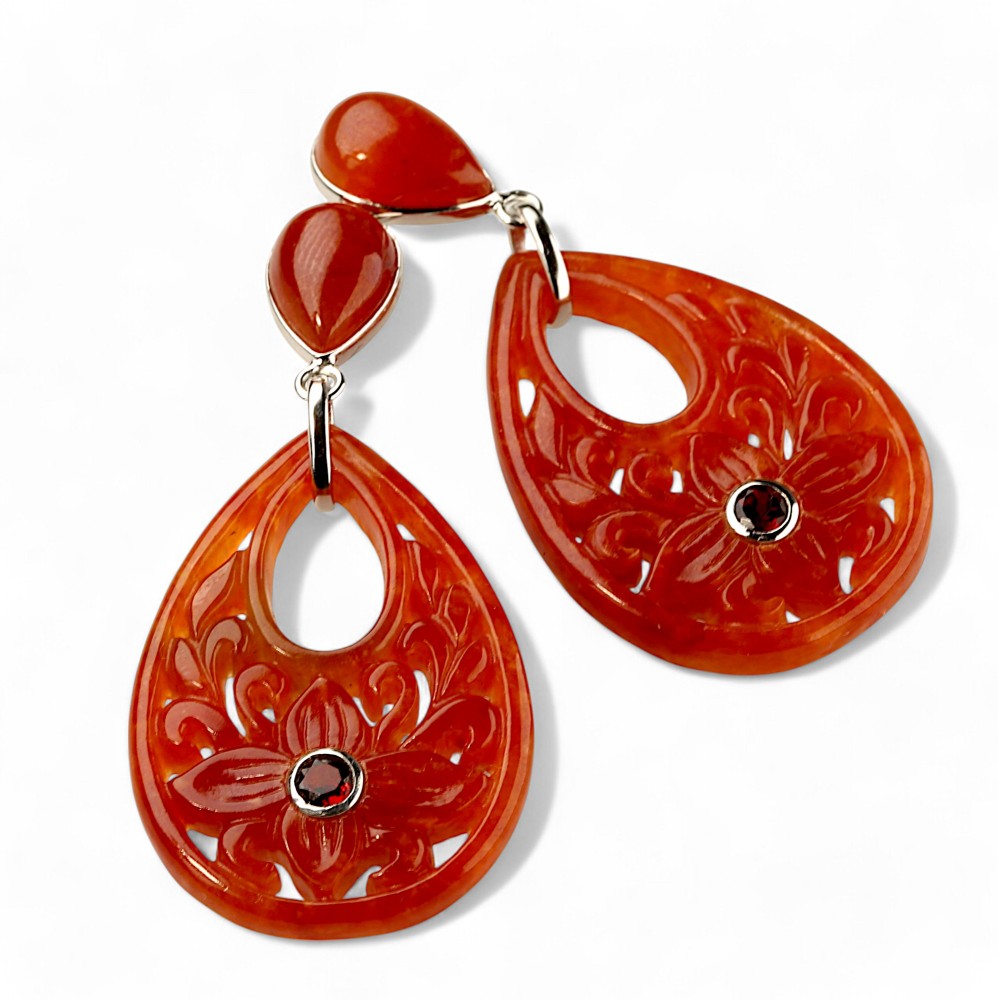 Red Jade Earrings 33