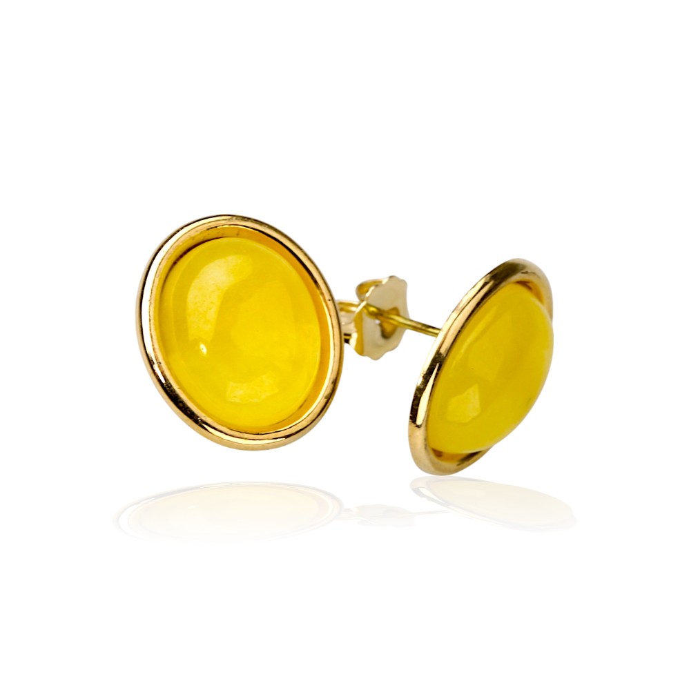 Yellow Jade Earrings 05