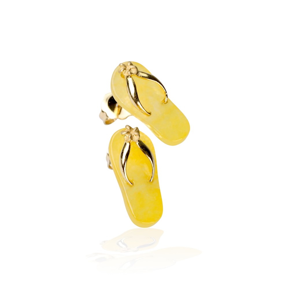 Yellow Jade Earrings 06