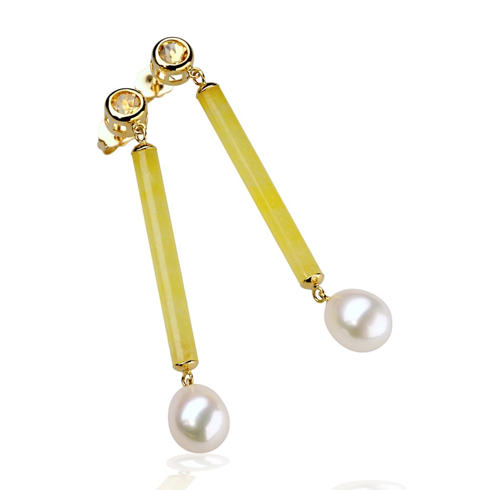 Yellow Jade Earrings 23