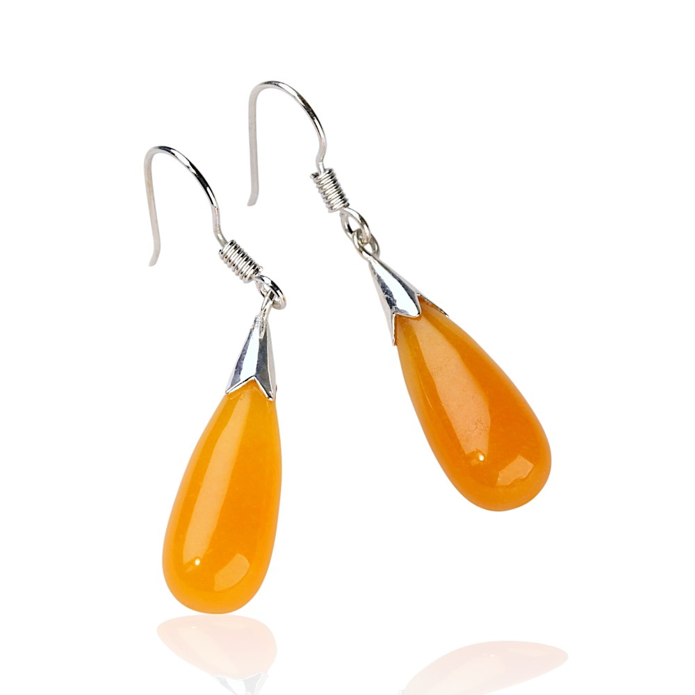Yellow Jade Earrings 30