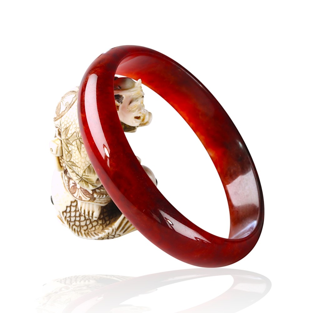 Red Jade Bangle 2-1