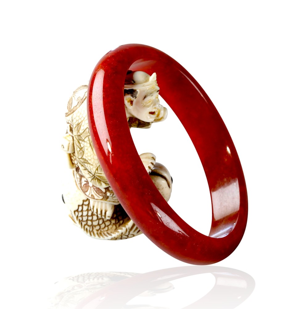 Red Jade Bangle 2-10