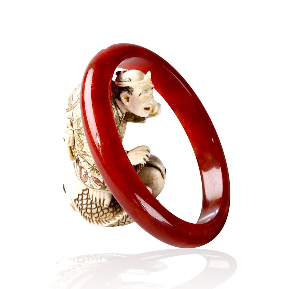 Red Jade Bangle 2-9