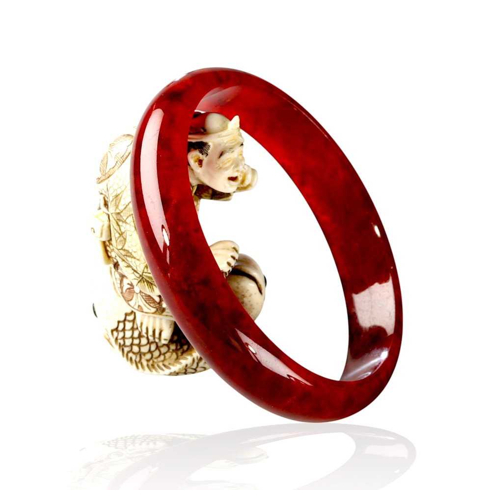 Red Jade Bangle 3-7