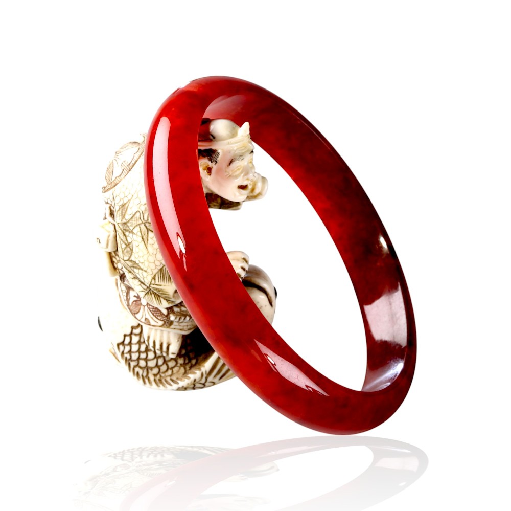 Red Jade Bangle 4-11