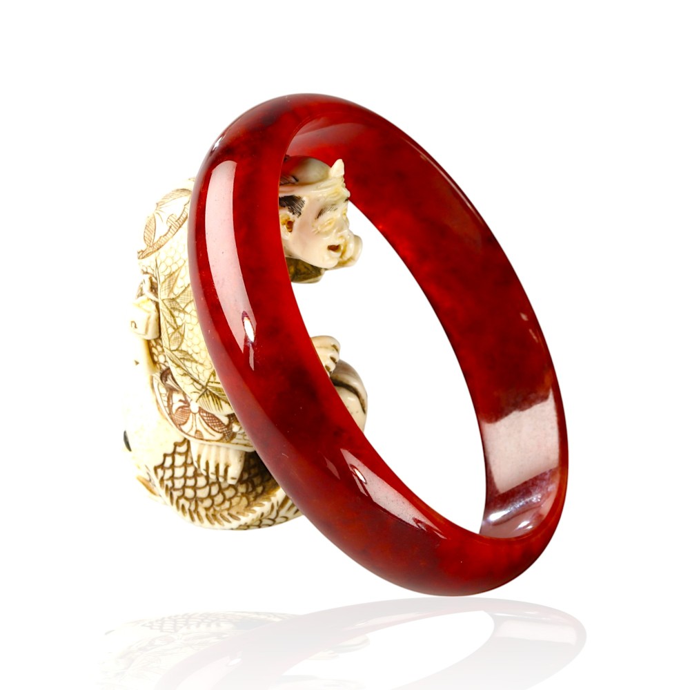 Red Jade Bangle 5-13