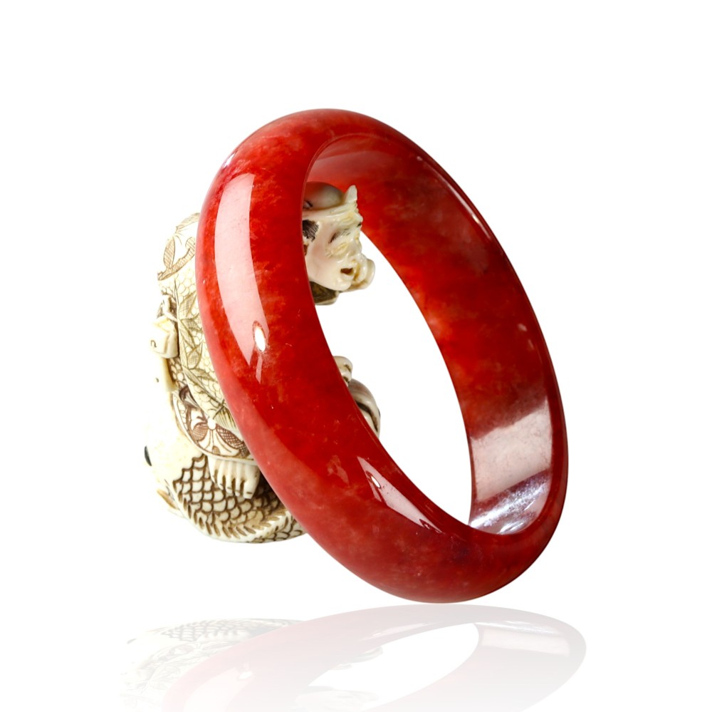 Red Jade Bangle 5-2