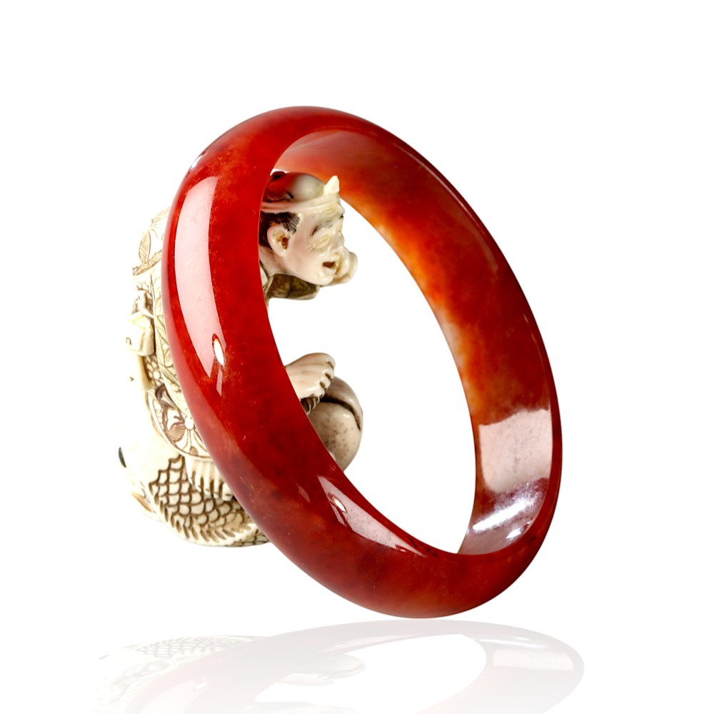 Red Jade Bangle 5-3