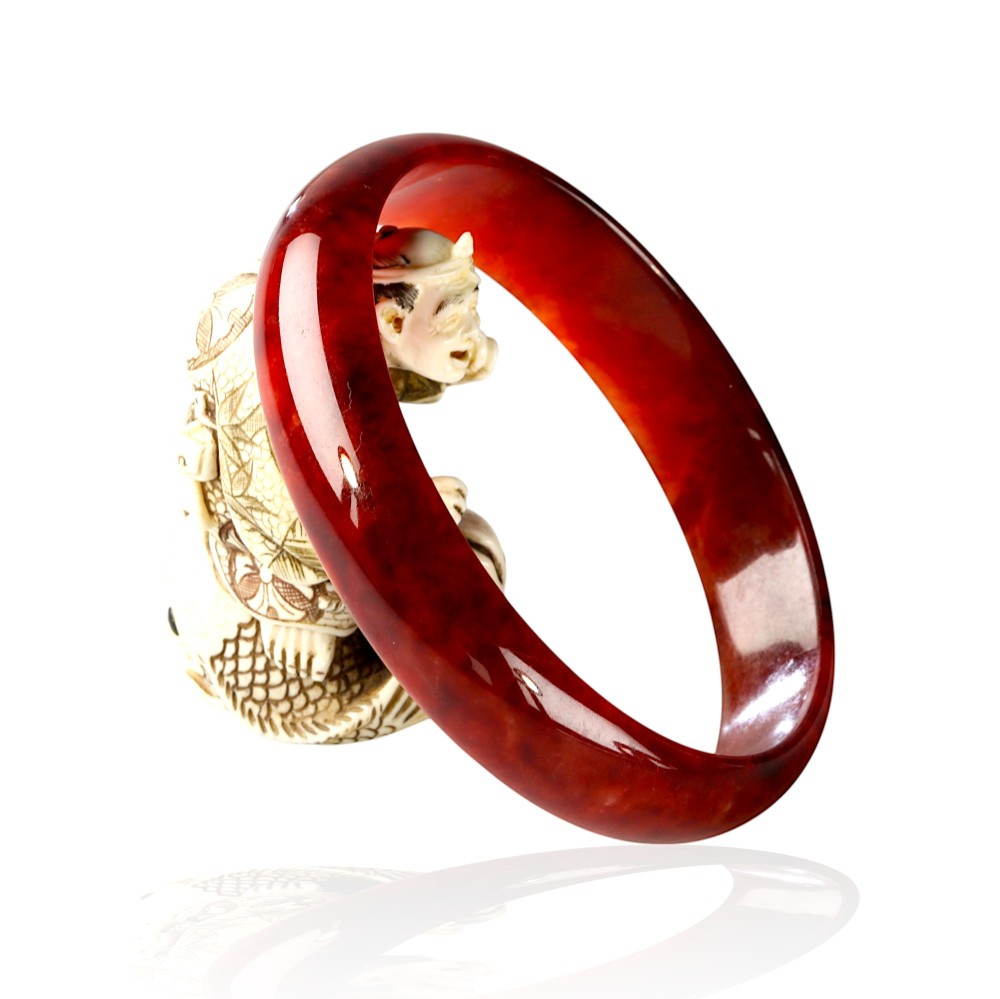 Red Jade Bangle 5-9