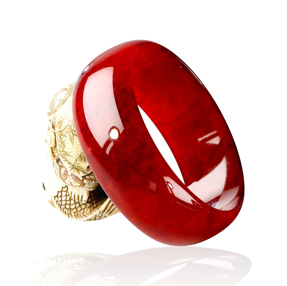 Red Jade Bangle 7-1