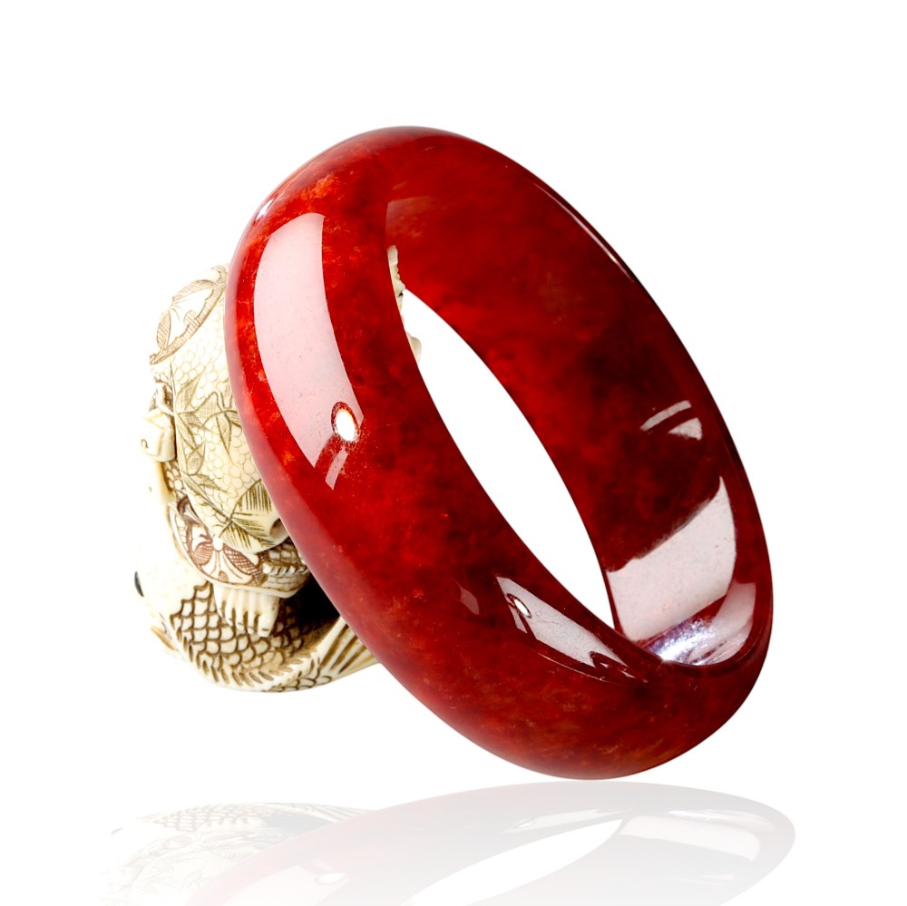 Red Jade Bangle 7-4