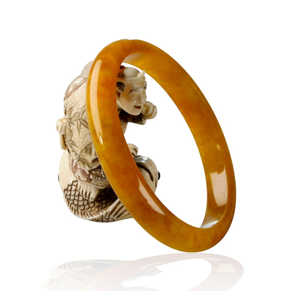 Yellow Jade Bangle 01