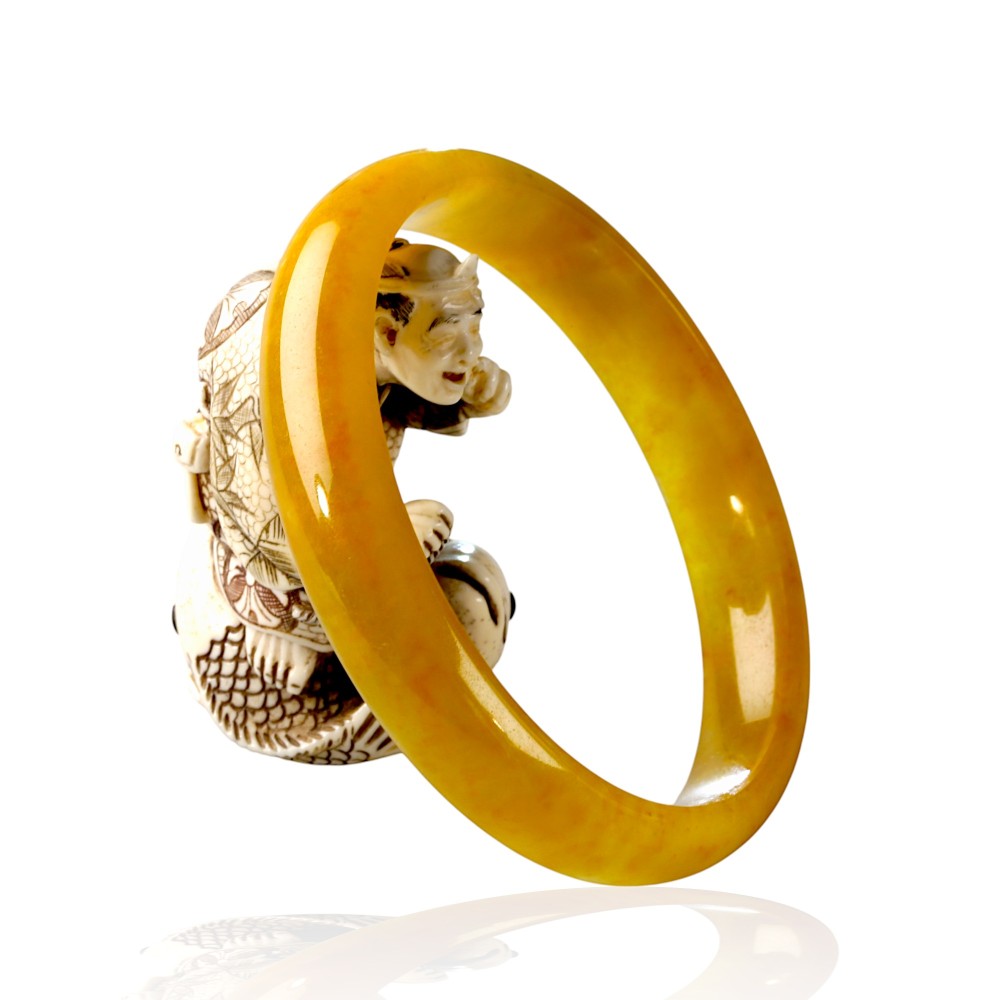 Yellow Jade Bangle 10