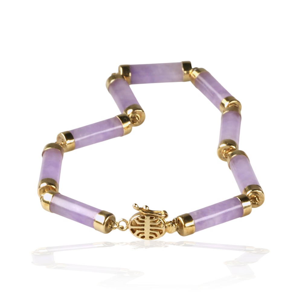 Lavender Jade Bracelet 16