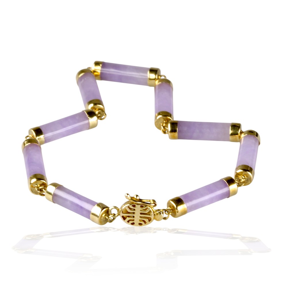 Lavender Jade Bracelet 17