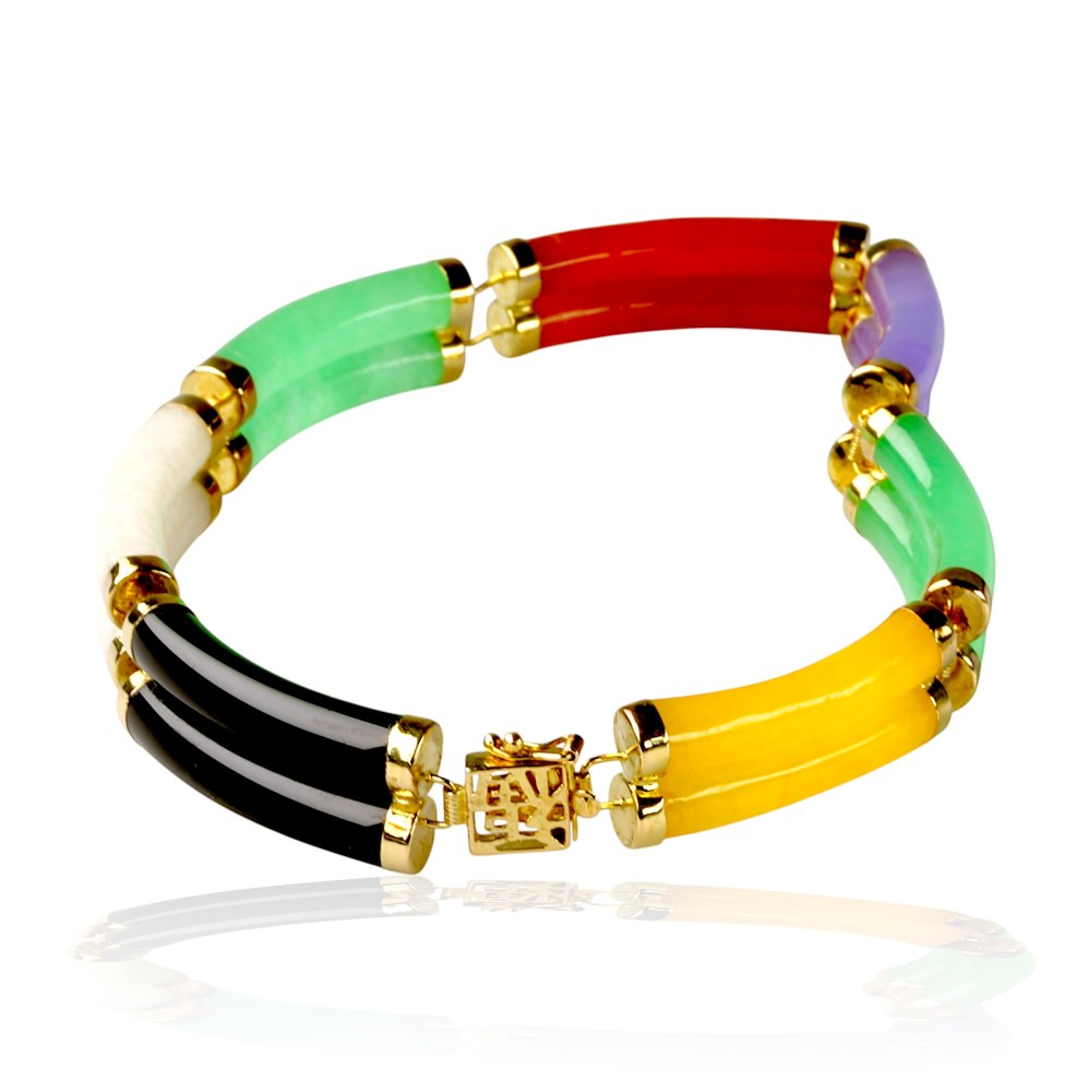 Multi-Color Jade Bracelet 02