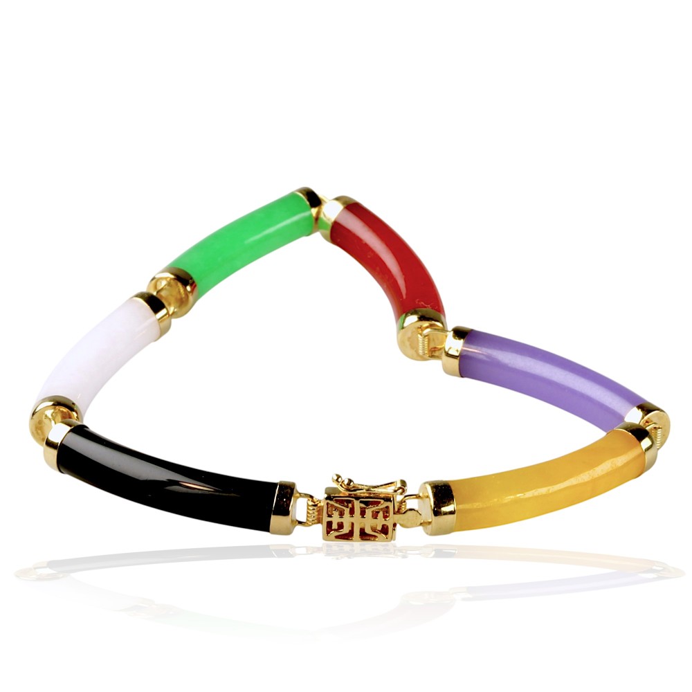 Multi-Color Jade Bracelet 17
