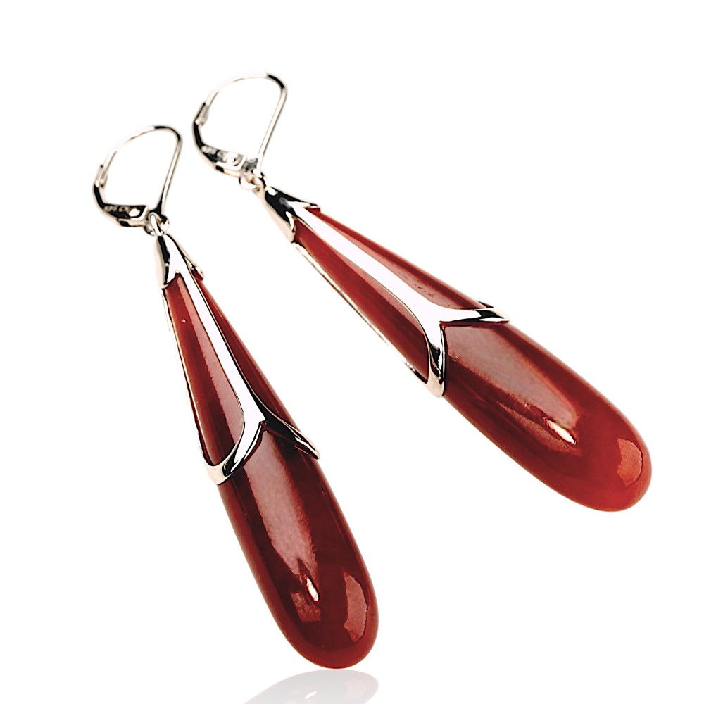 Silver Jade Earring