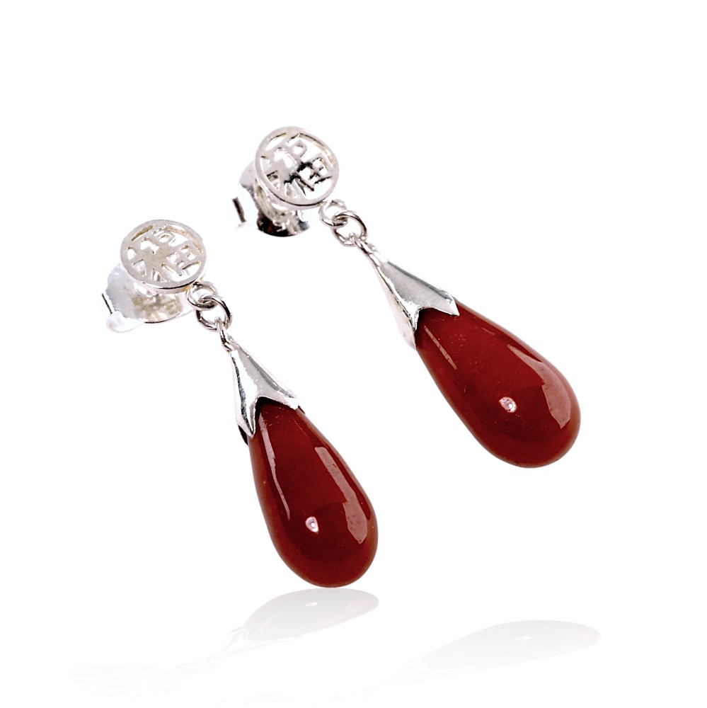 Silver Jade Earring
