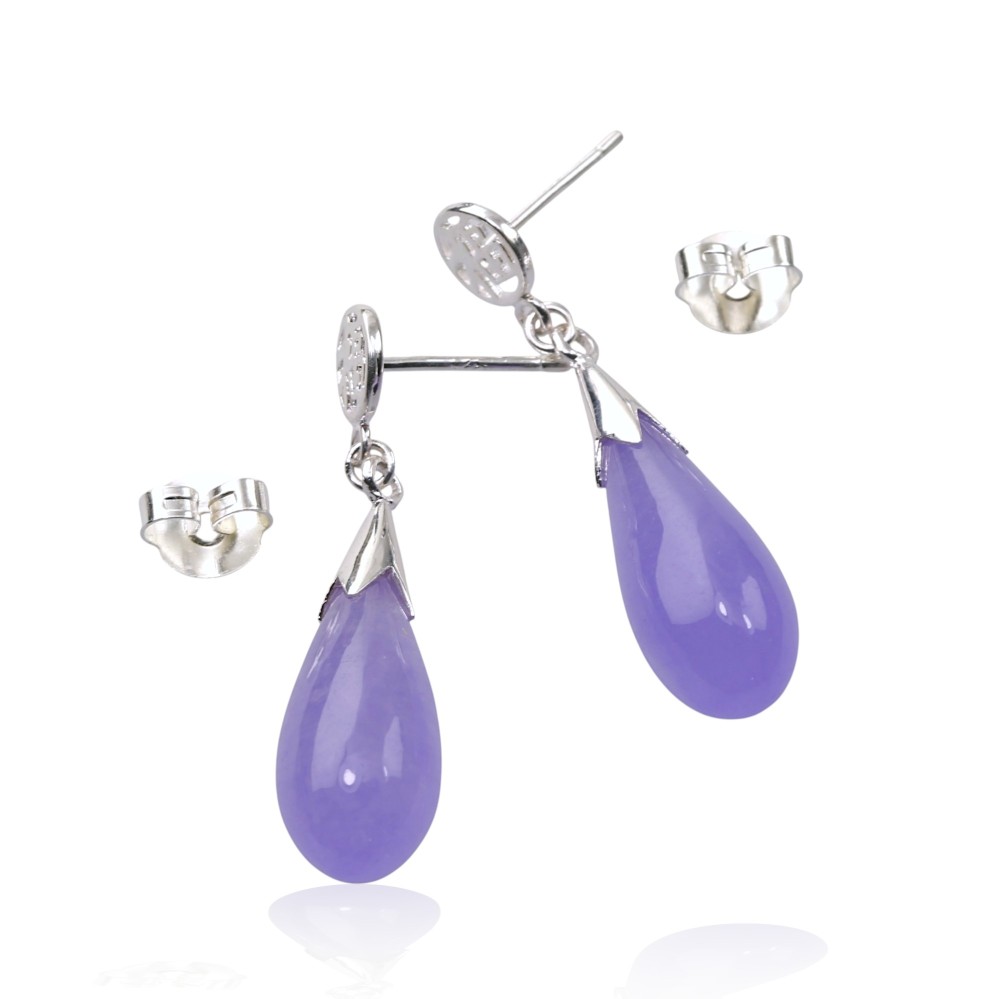 Silver Jade Earring