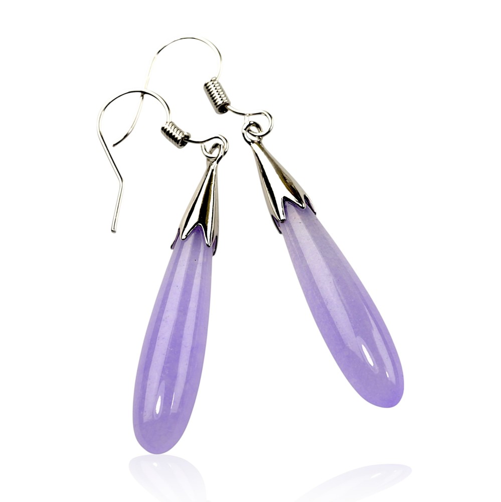 Silver Jade Earring