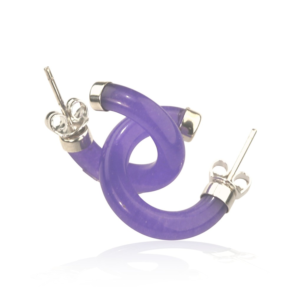 Silver Jade Earring