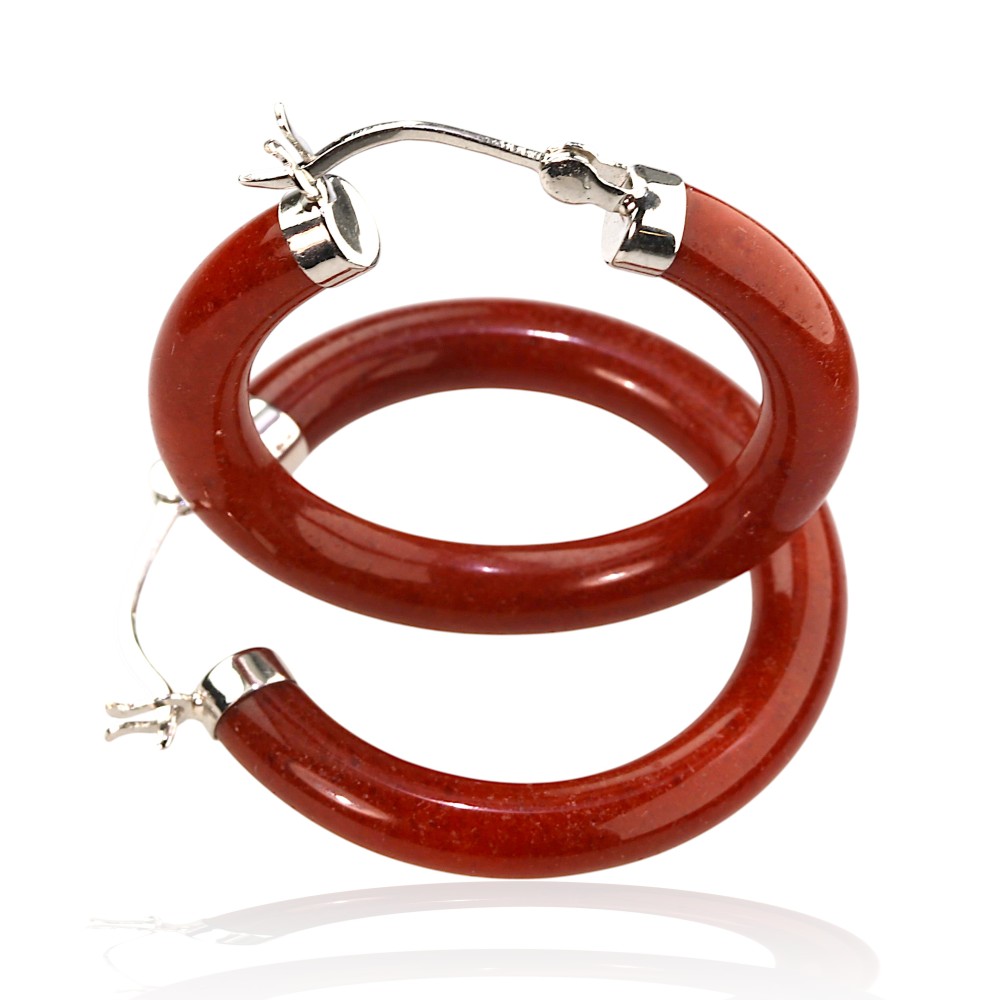 Silver Jade Earring