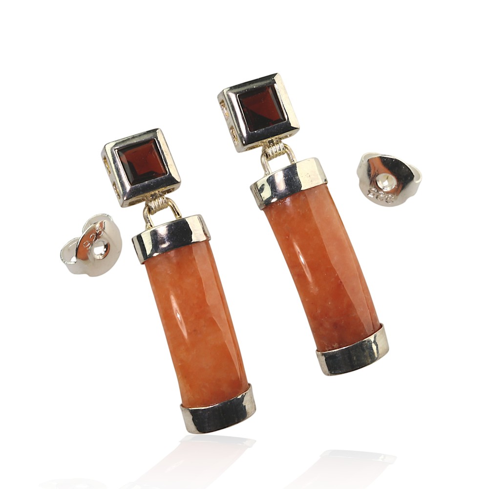 Silver Jade Earring