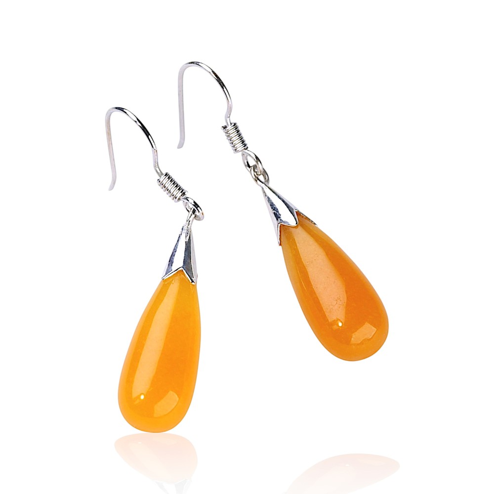 Silver Jade Earring