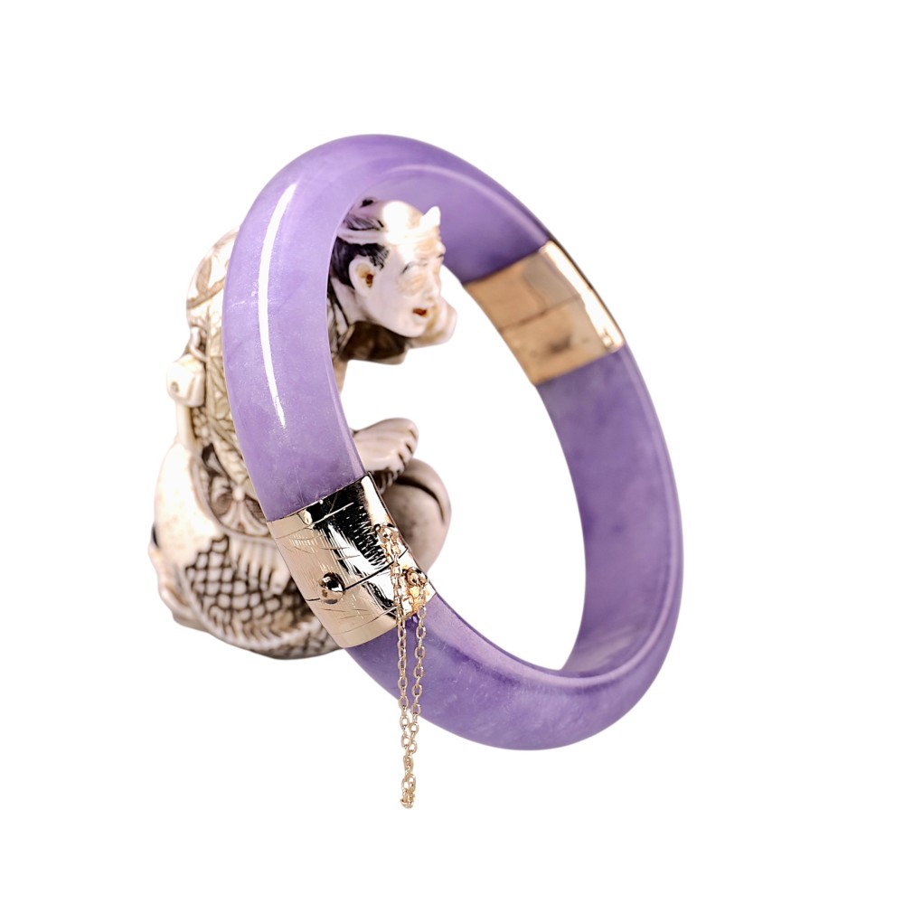 Gold Jade Bangle