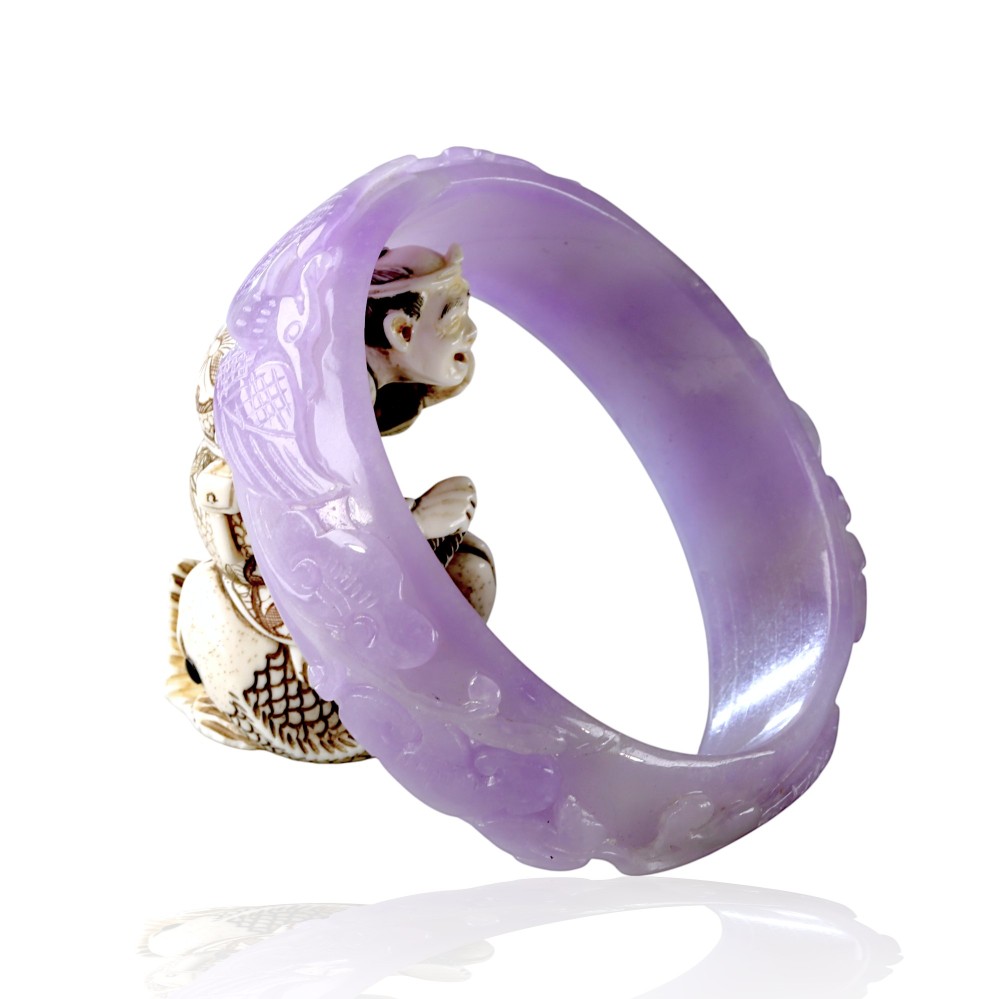 Lavender Jade Bangle