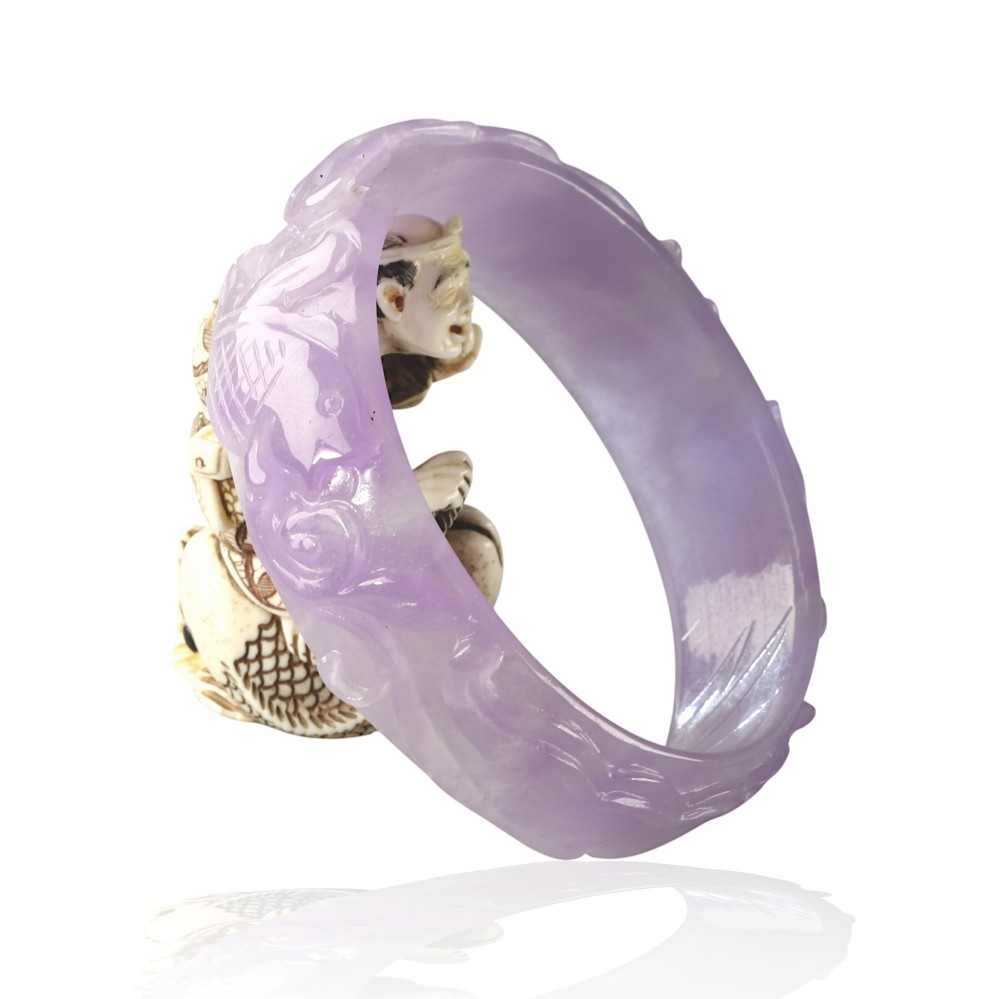 Lavender Jade Bangle