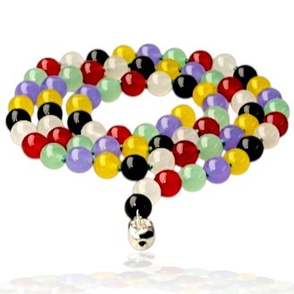 Multi-Color Jade bead Necklace