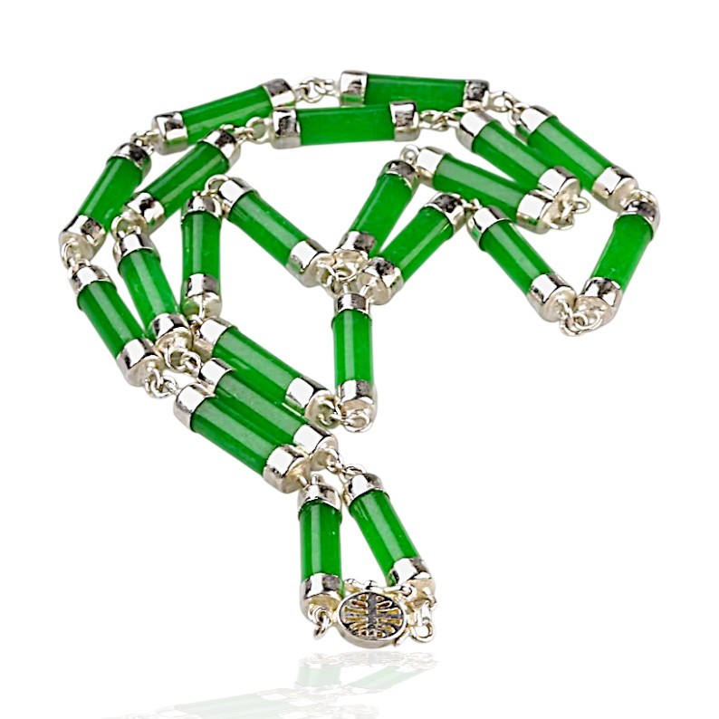 14K Gold Jade Necklace