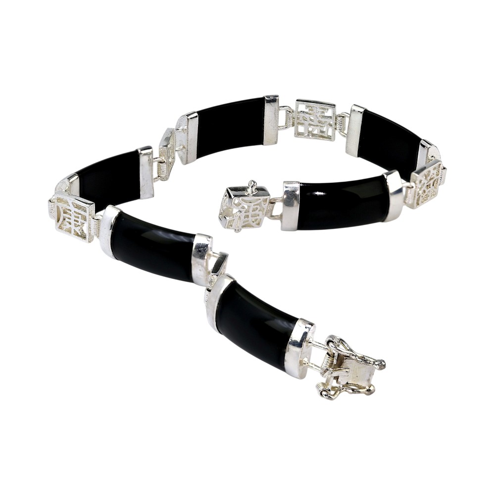 Sterling Silver Jade Bracelet