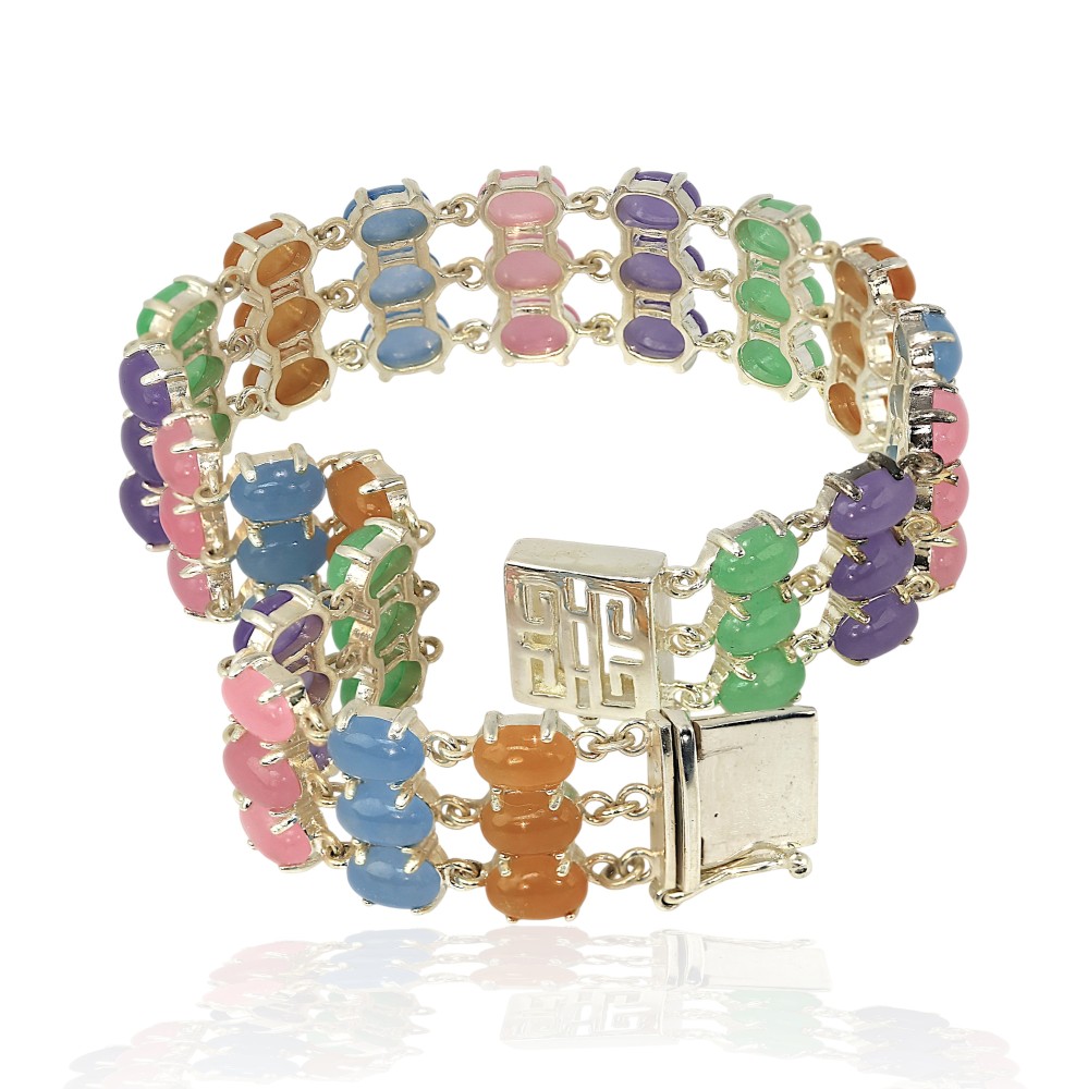 Sterling Silver Jade Bracelet