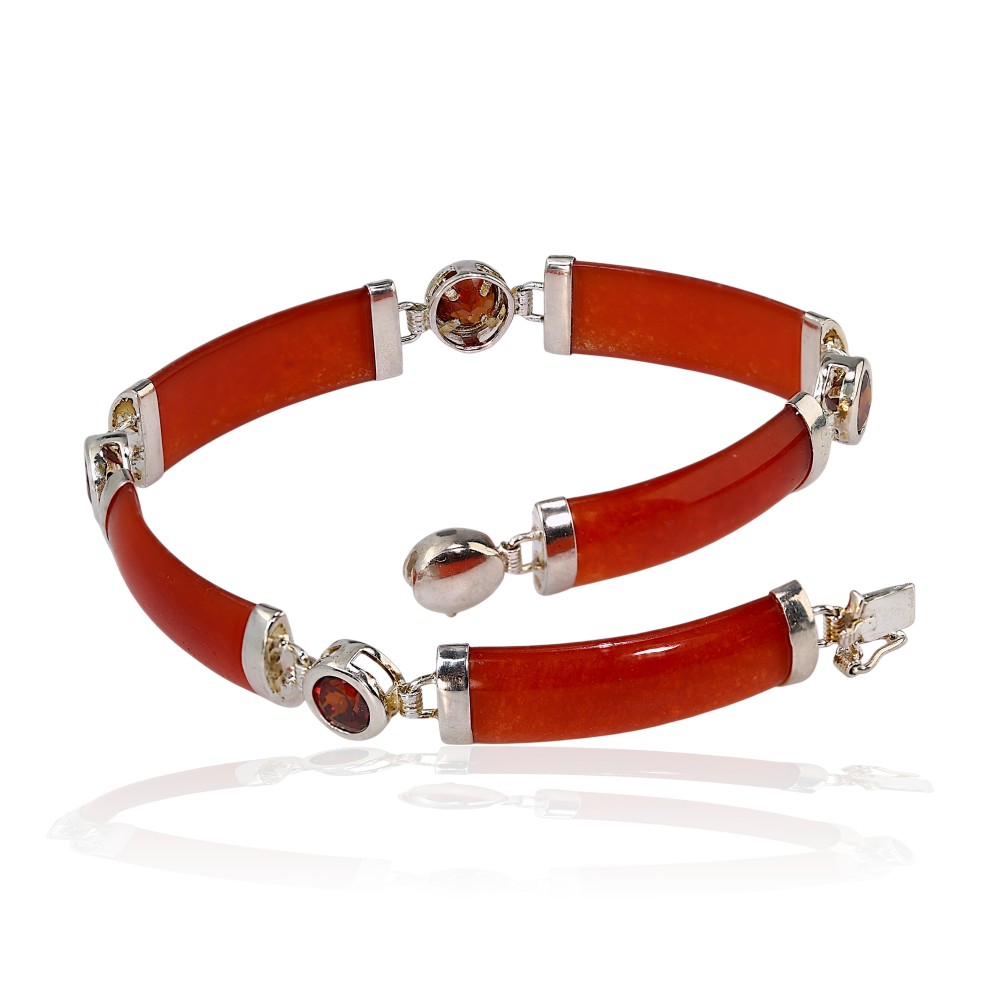 Sterling Silver Jade Bracelet