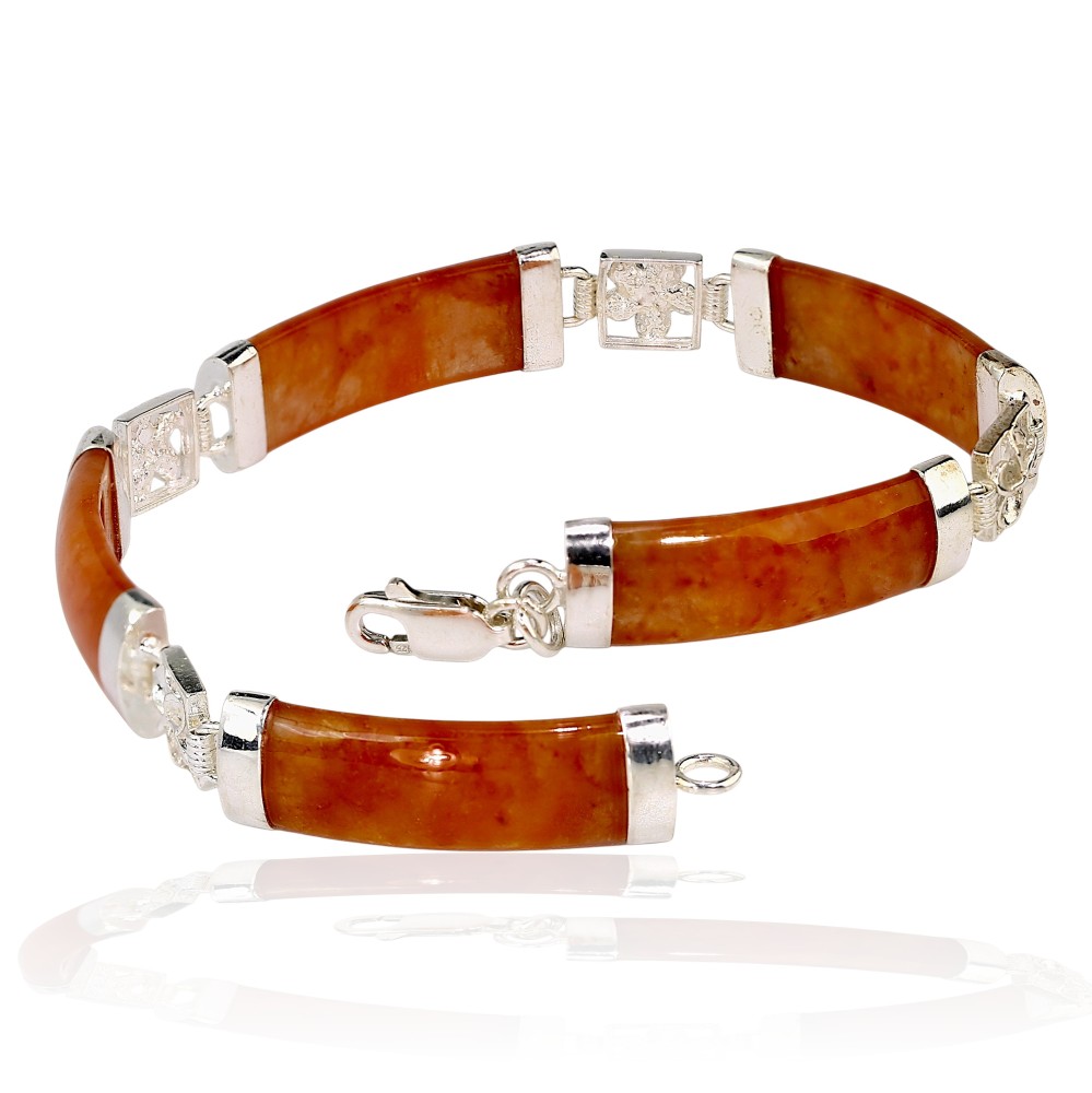 Sterling Silver Jade Bracelet