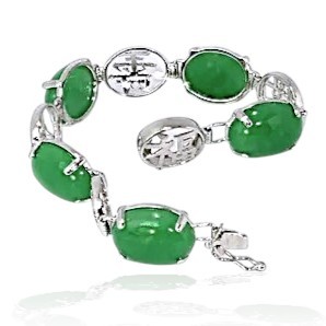 Sterling Silver Jade Bracelet