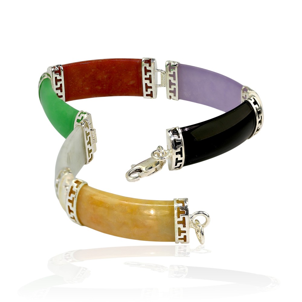 Sterling Silver Jade Bracelet