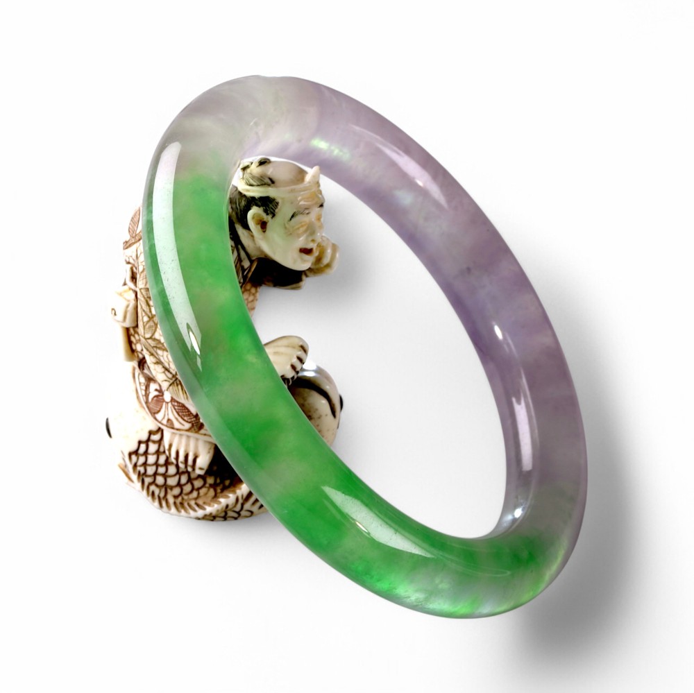 Solid Multi-Color Imperial Jade Bangle