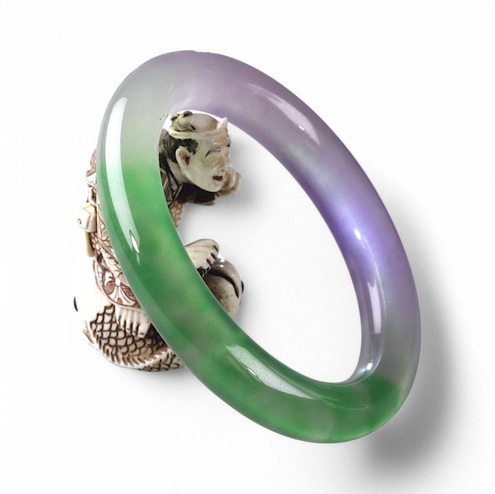 Solid Multi-Color Imperial Jade Bangle