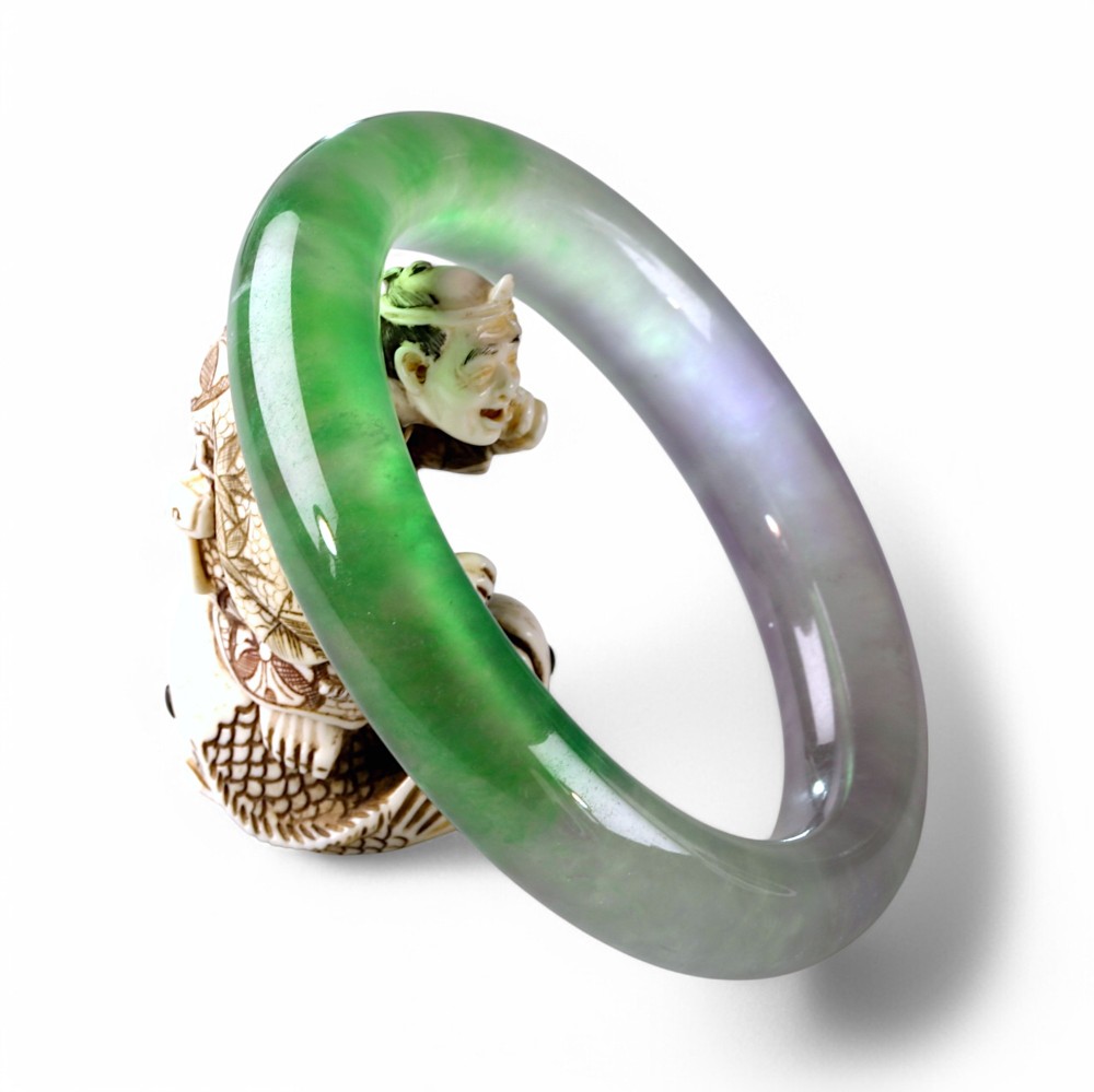 Solid Multi-Color Imperial Jade Bangle