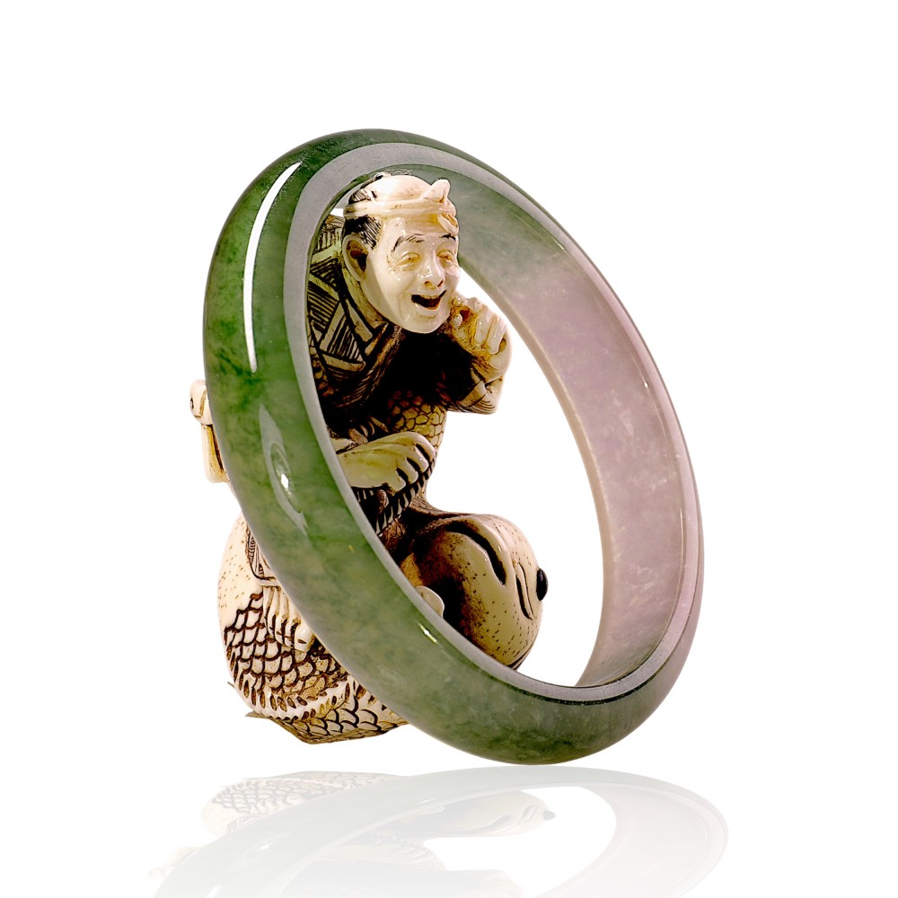 Solid Multi-Color Imperial Jade Bangle