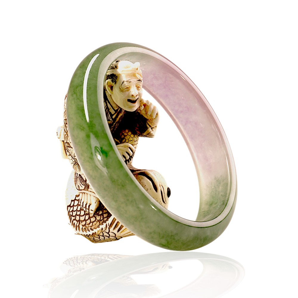 Solid Multi-Color Imperial Jade Bangle